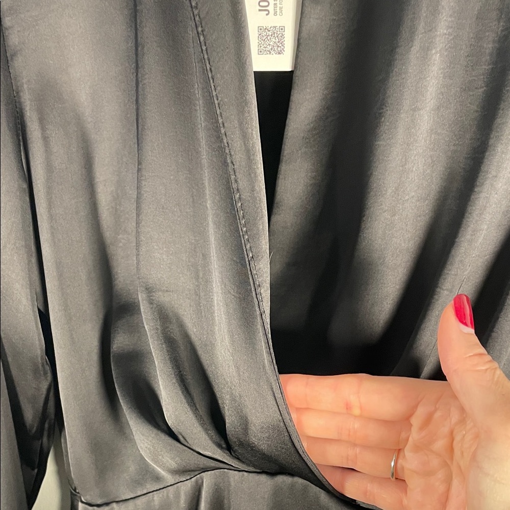 Zara Black Satin Asymmetrical Women's Dress Medium - Picture 11 of 12